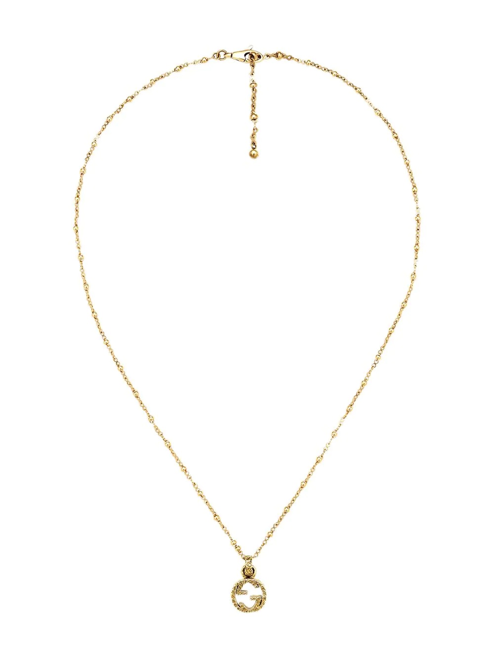 18kt gold interlocking G necklace - 1