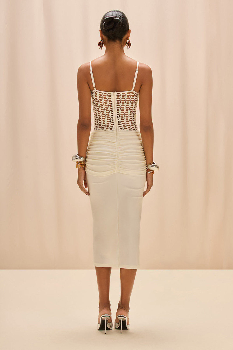 PatBO SELENE MESH UNDERWIRE BEACH DRESS outlook