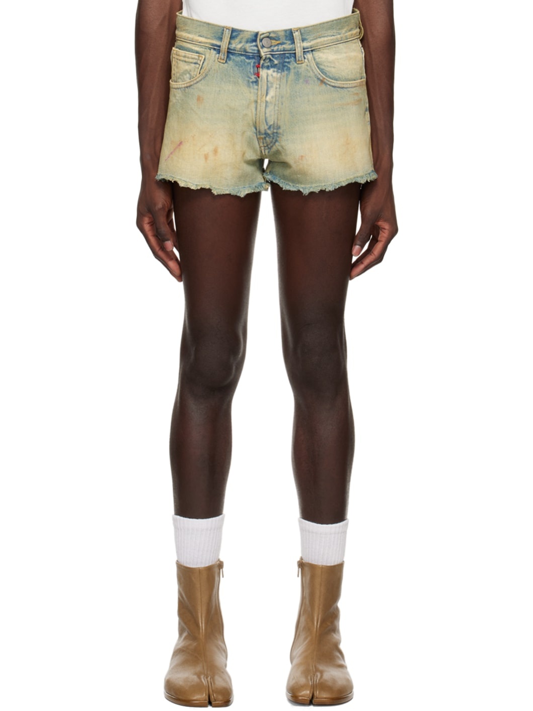 Blue Smudged Shorts - 1