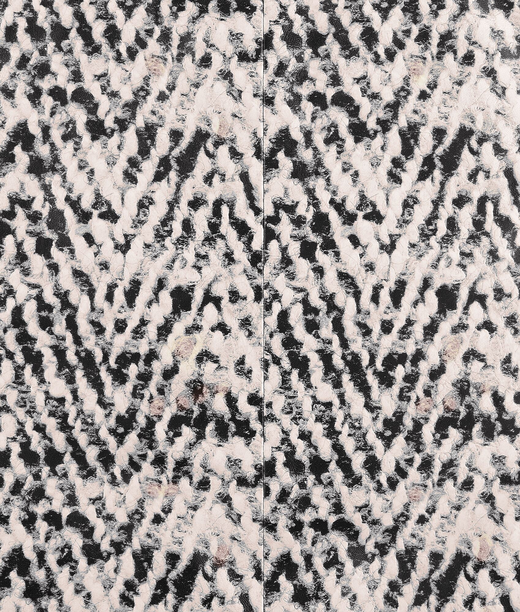Printed Leather Chevron Skirt - 5