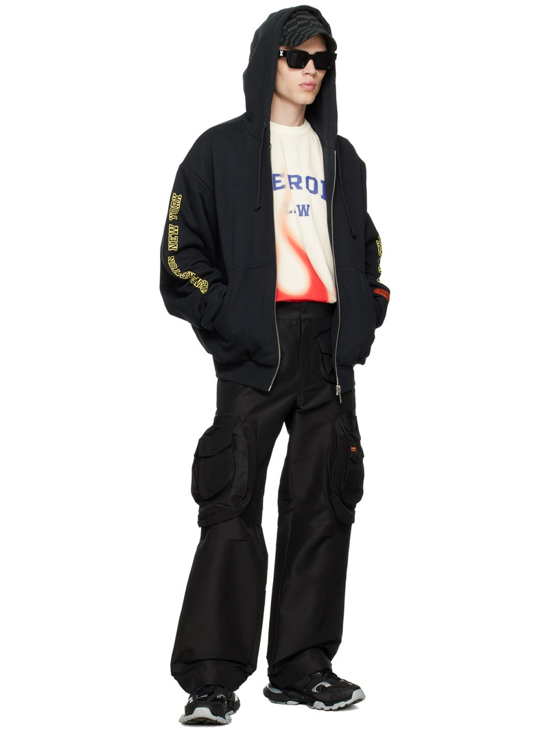 Heron Preston Black Sponsor Hoodie outlook