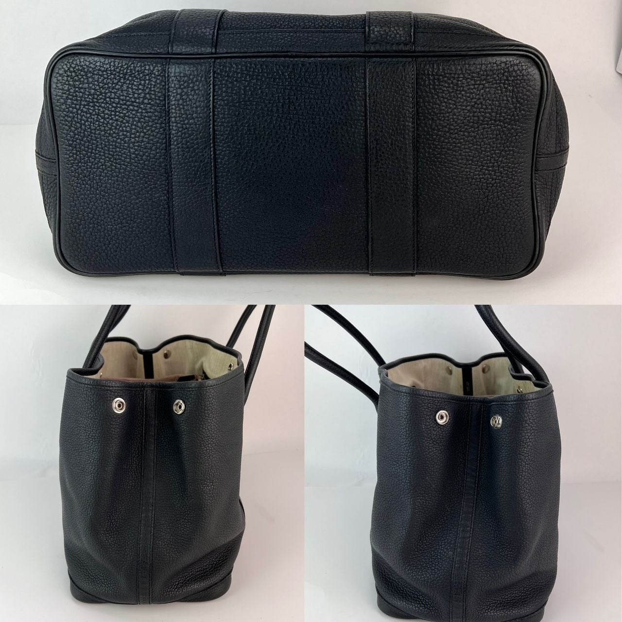 Hermes Negonda Garden Party MM 36 Black Leather Tote - 5