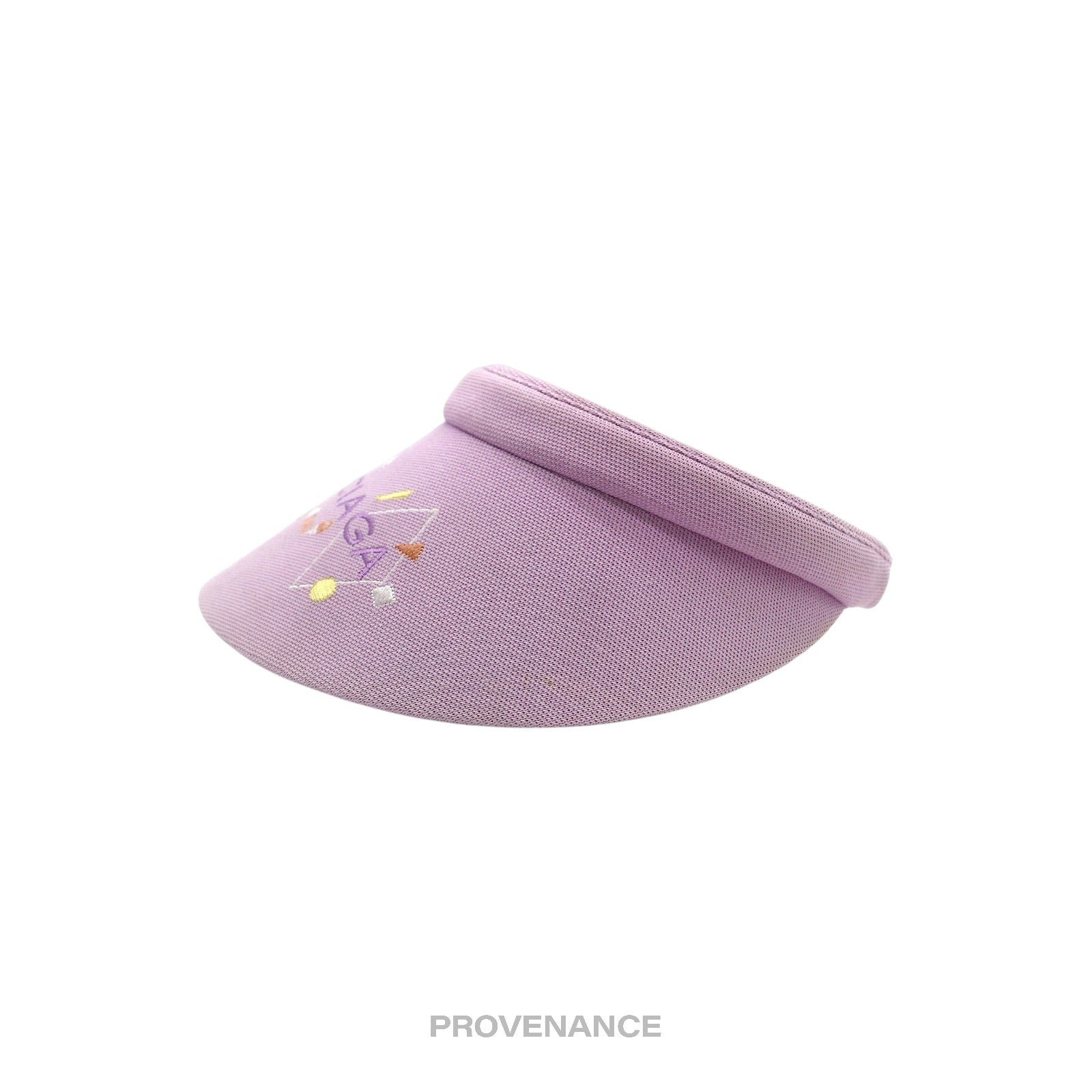 Balenciaga Logo Embroidered Visor - Lavender Geometric - 4
