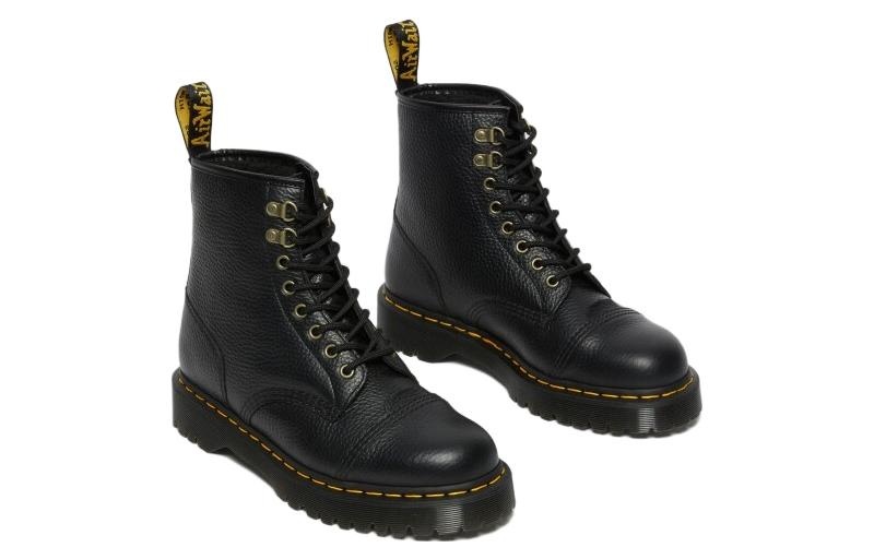 Dr. Martens 1460 Bex Faux Fur-Lined Leather Lace Up Boots 'Black' 27960001 - 3