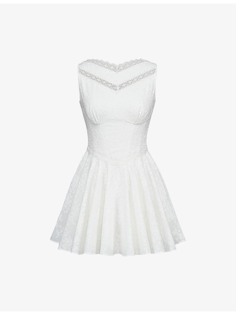 Scarlett Lace-Insert Cotton Mini Dress 1