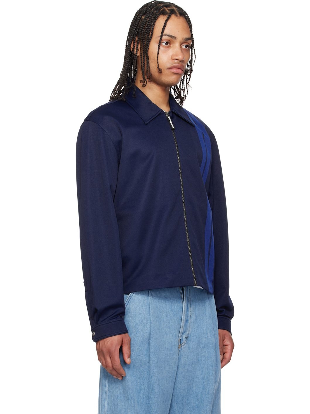 Navy Suit Track Jacket - 2