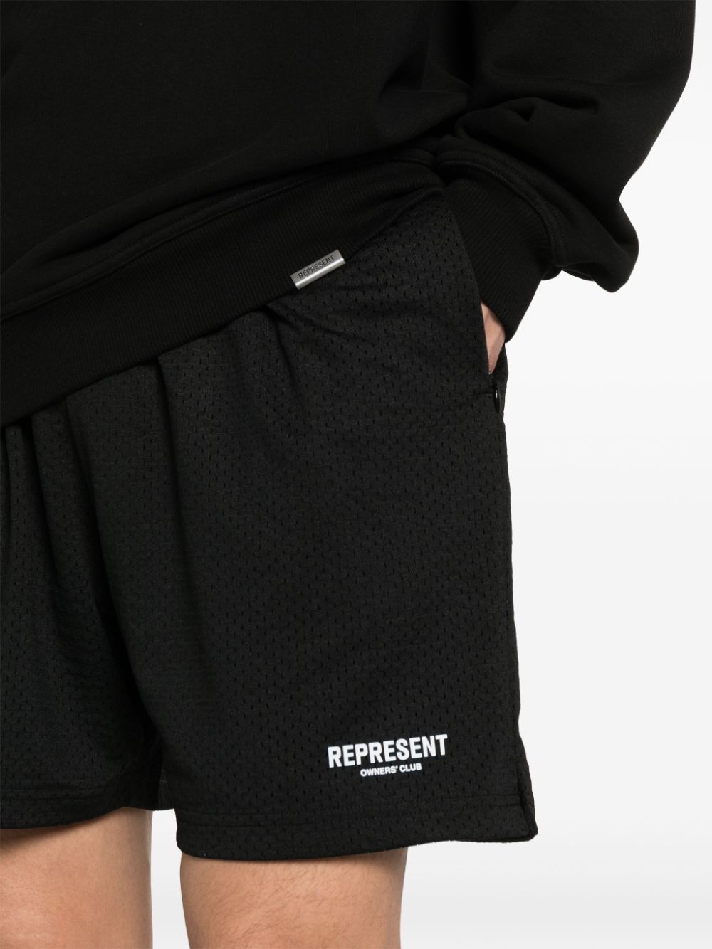 perforated-design shorts - 5