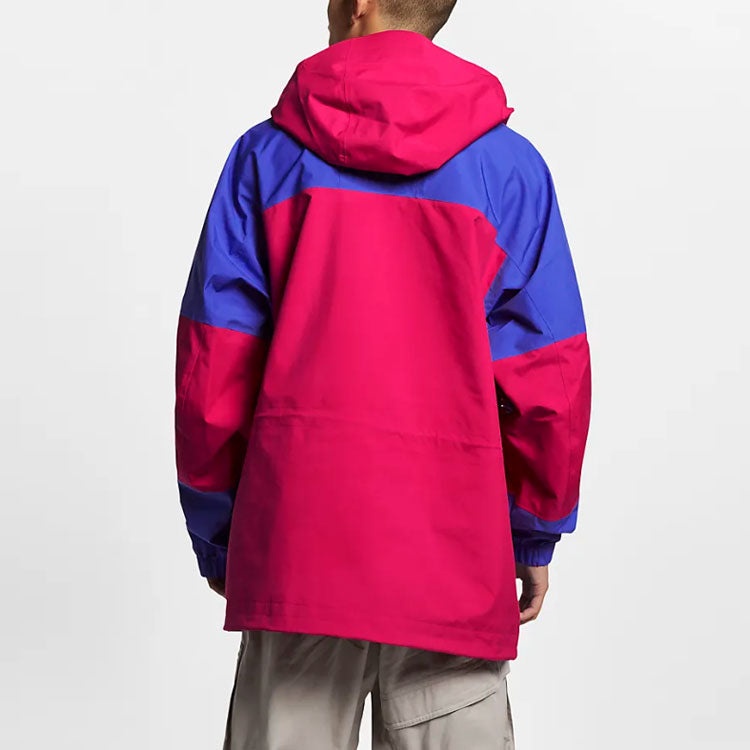 Men's Nike ACG Gore-Tex Outdoor Windproof Hooded Jacket Red Blue 'Rush Pink Hyper Royal' BQ7195-666 - 4