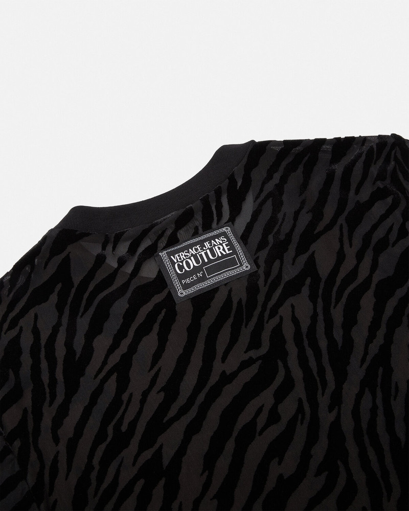 VERSACE JEANS COUTURE Zebra Devoré Crop T-Shirt outlook