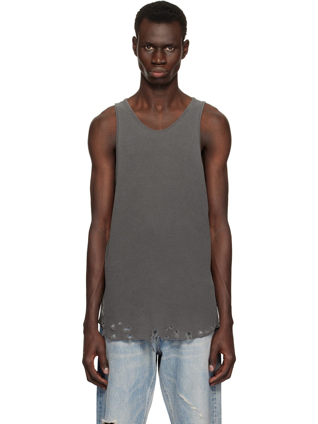 Gray Folsom Thermal Tank Top - 1