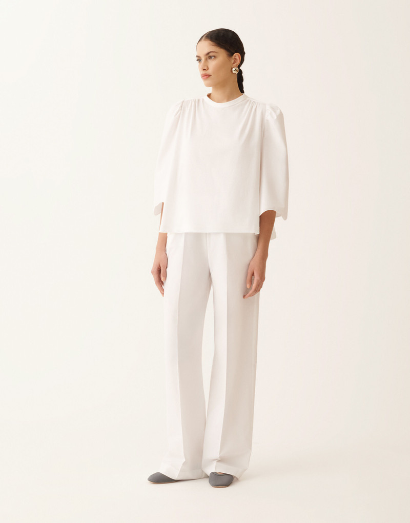 Optical white jersey T-shirt 3
