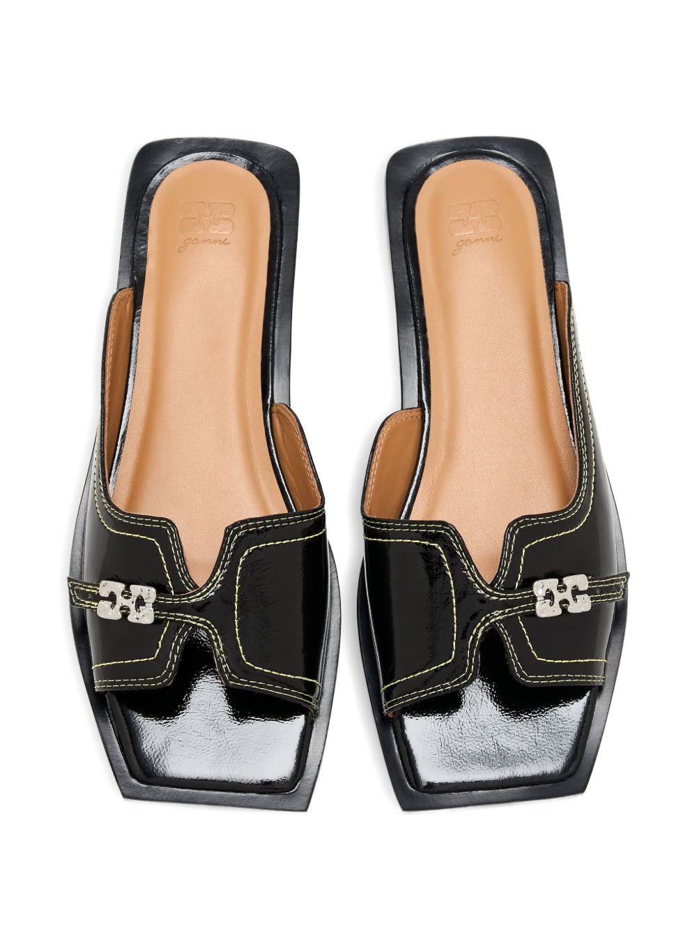 contrast-stitching sandals - 2