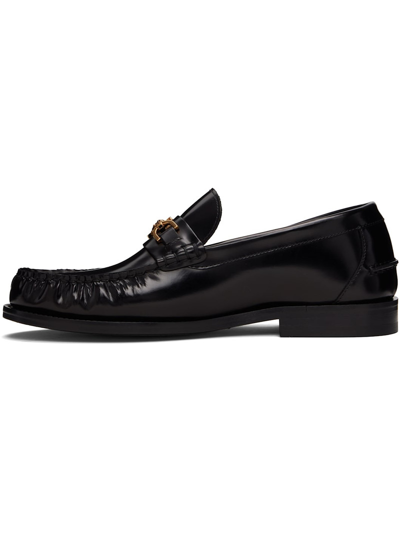VERSACE Black Medusa '95 Leather Loafers outlook