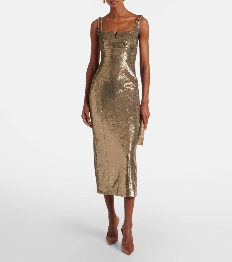 ROLAND MOURET Sequined midi dress outlook