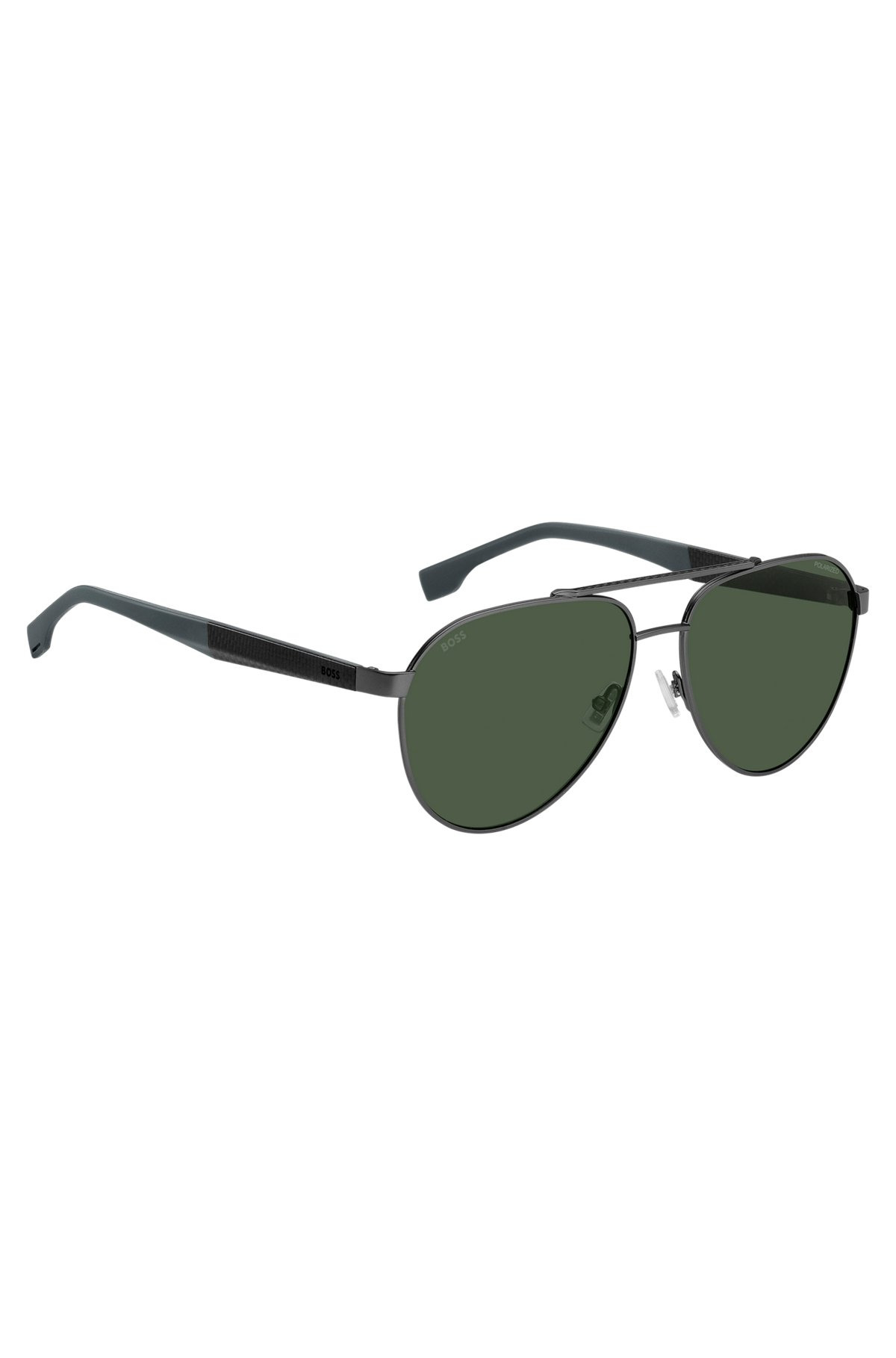 DOUBLE-BRIDGE SUNGLASSES WITH GREEN-SHADED LENSES - 4