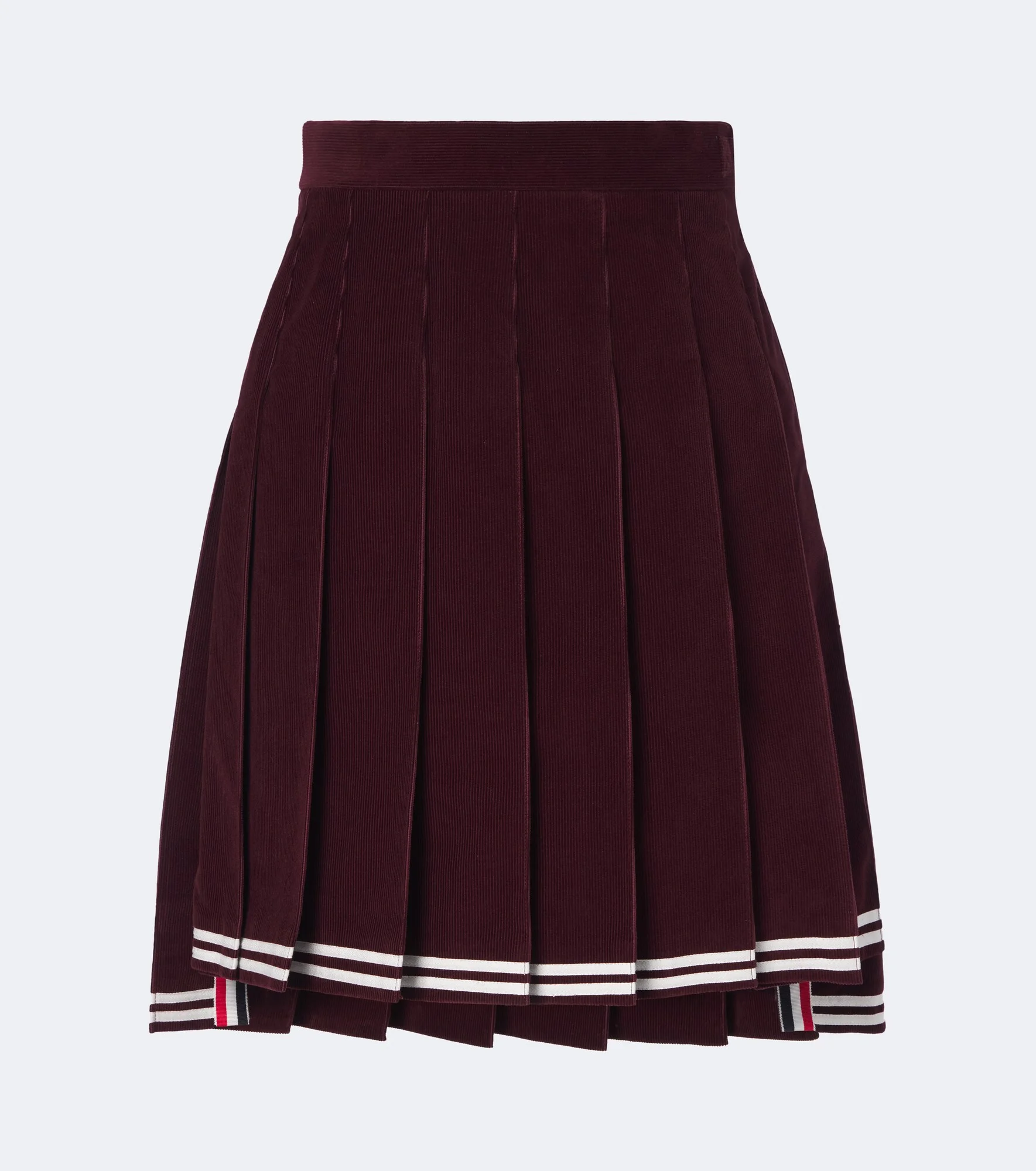 Cotton corduroy pleated miniskirt - 1