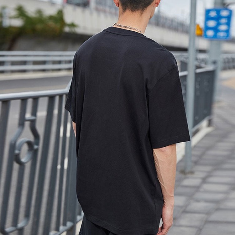 Li-Ning Graphic Loose Fit T-shirt 'Black' AHSR401-2 - 5