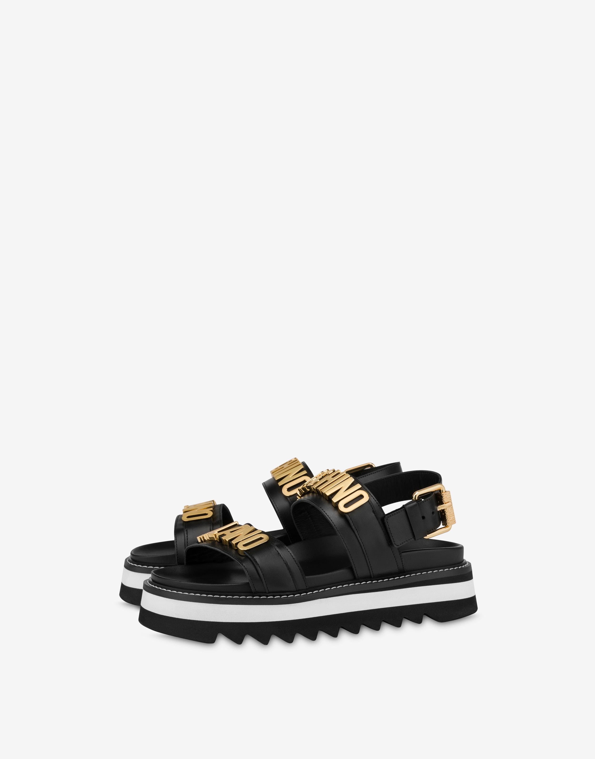 MOSCHINO MILANO CALFSKIN SANDALS - 1