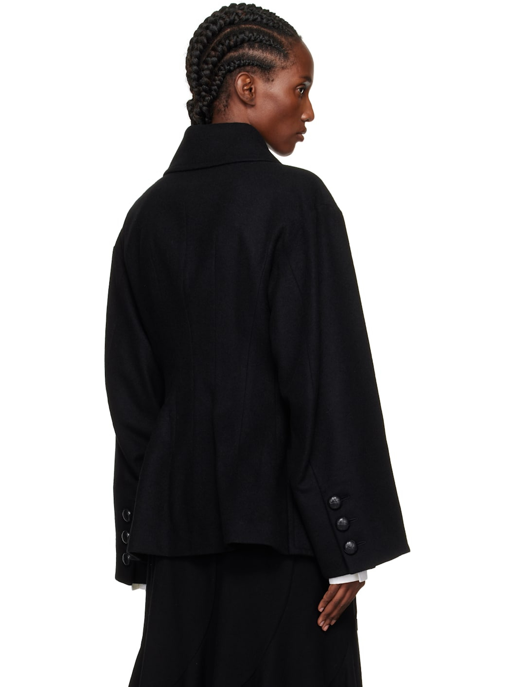 Black Darts Pea Coat - 3