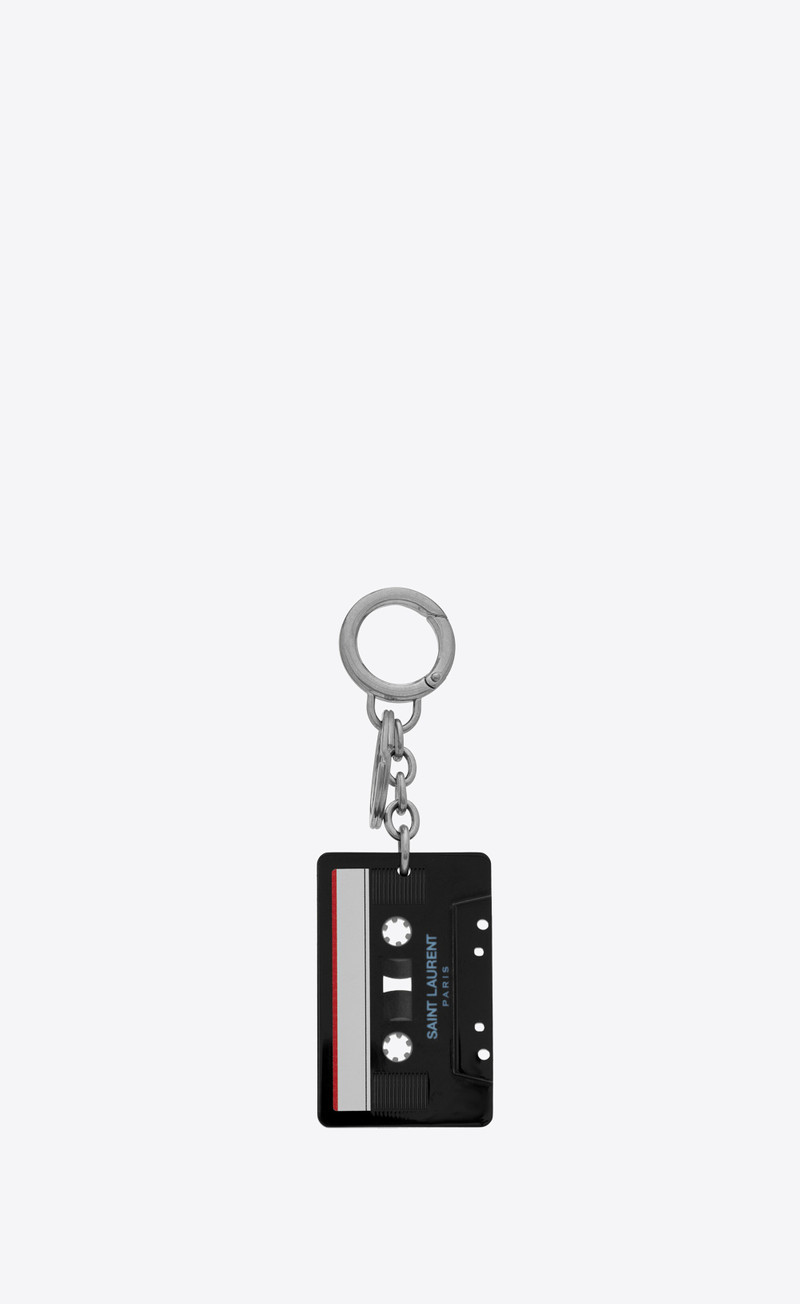 saint laurent cassette tape keyring 1