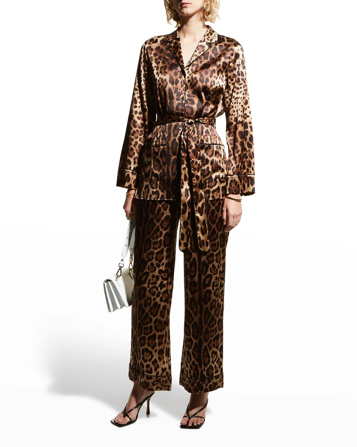 Leopard-Print Pajama Pants - 1