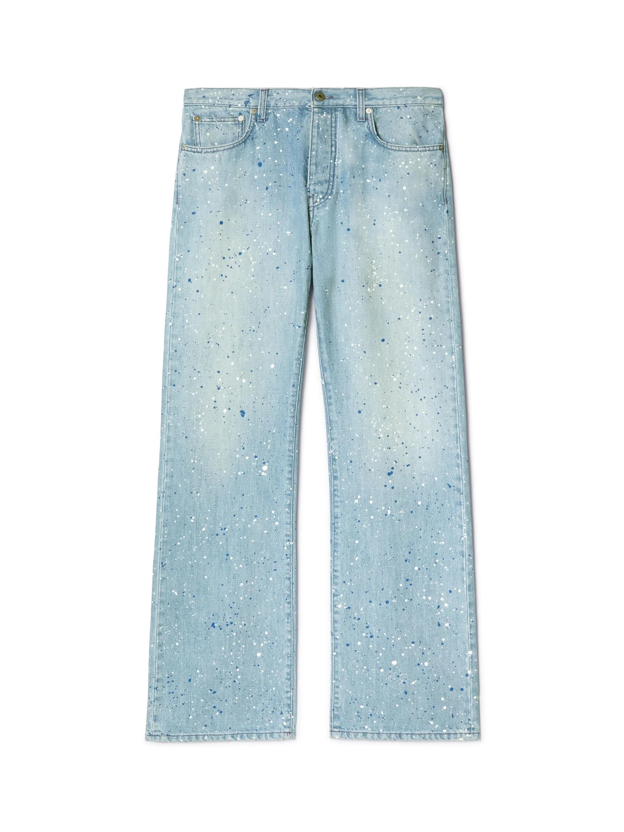 Blue Paint Splatter Jeans - 1