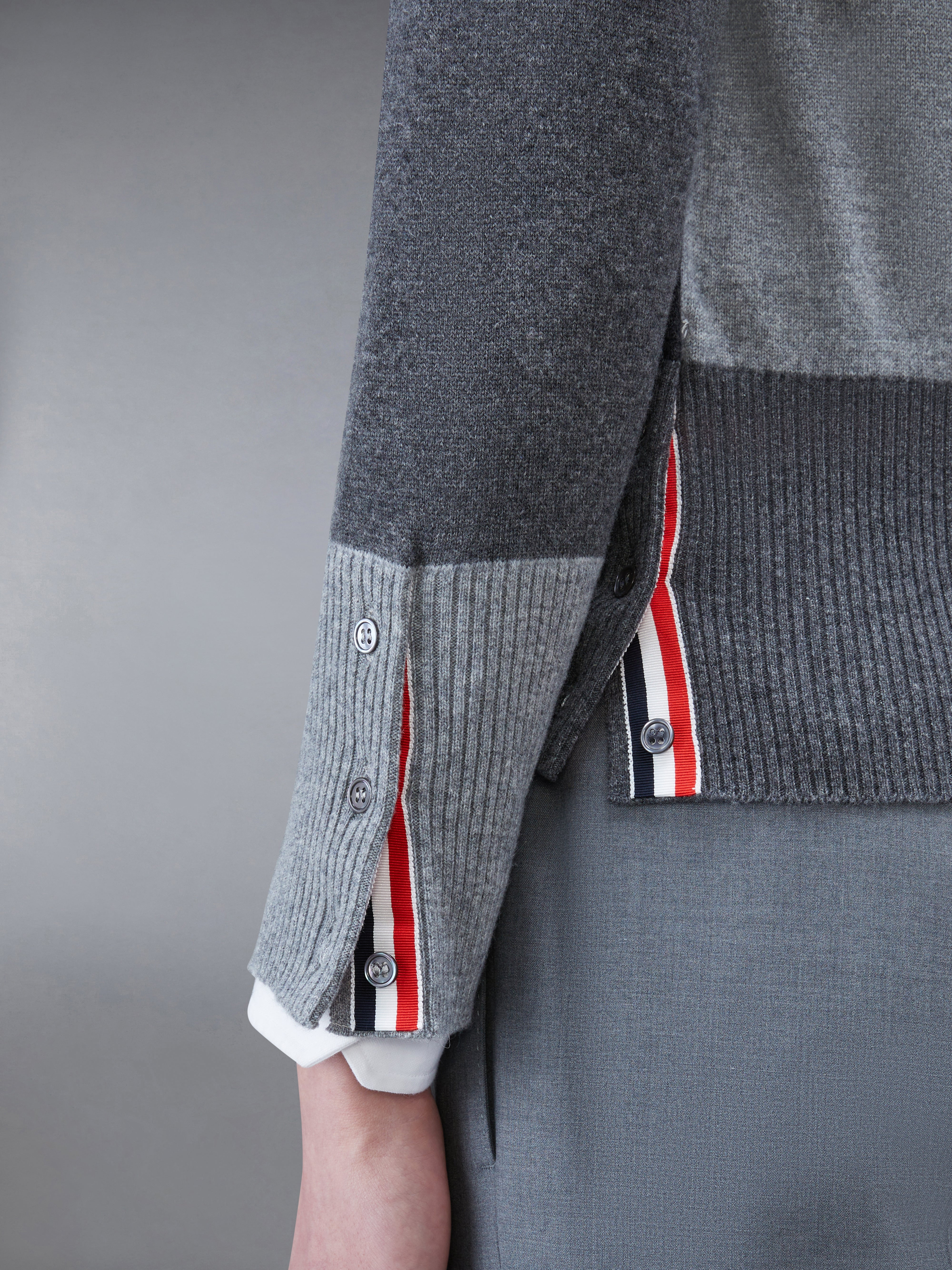 fitted waist v-neck cardigan - 5