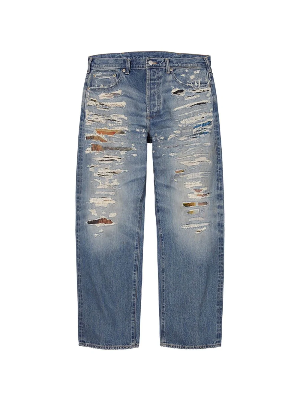 x MM6 Maison Margiela distressed-effect trousers - 1