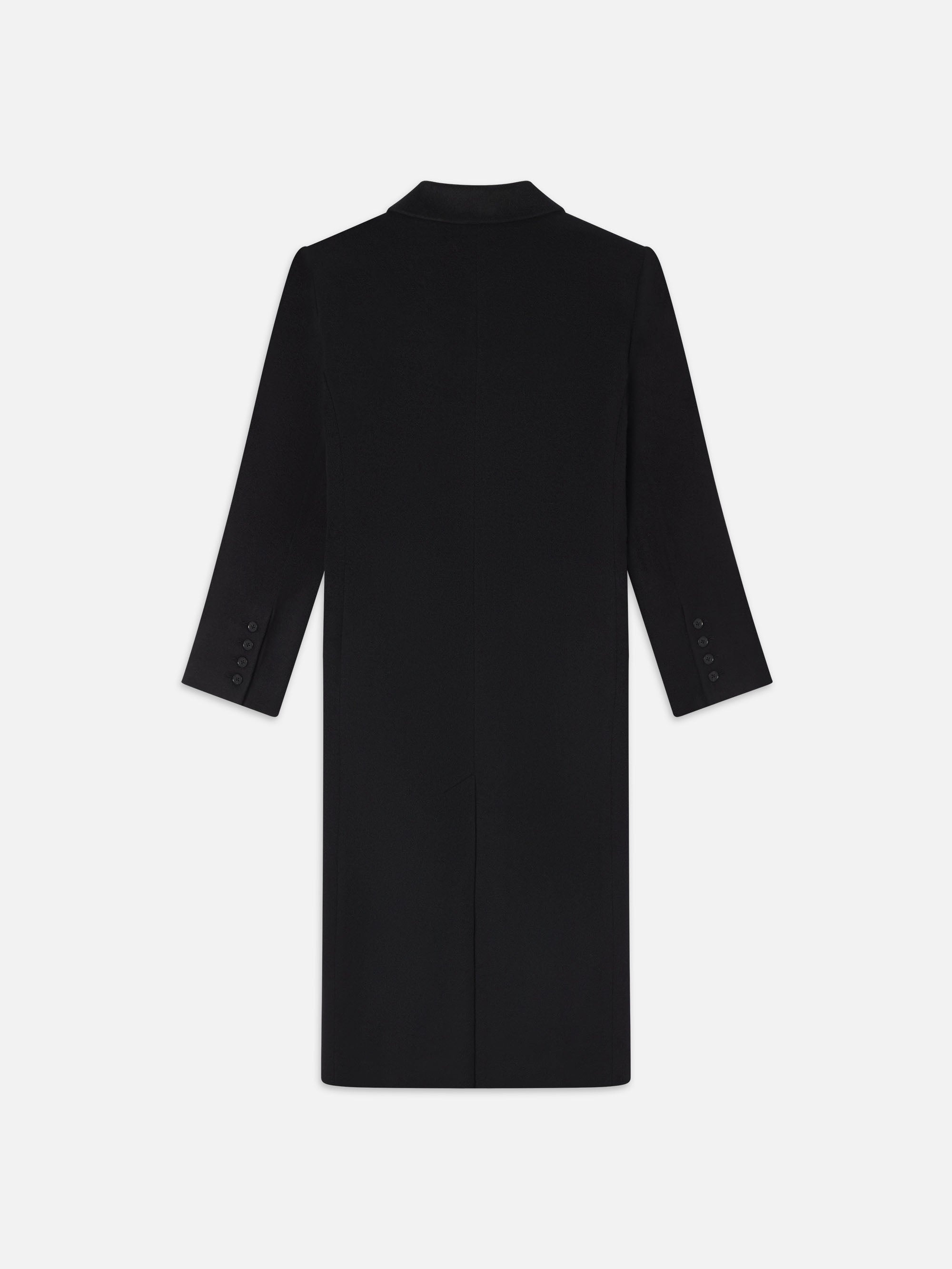 Double-Breasted Tailored Coat in Black - 4