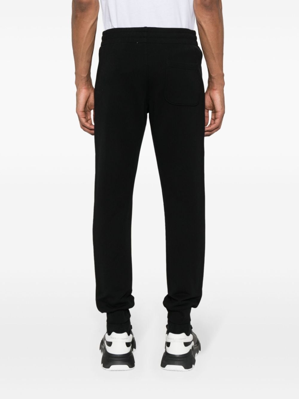 logo-lettering cotton track pants - 4