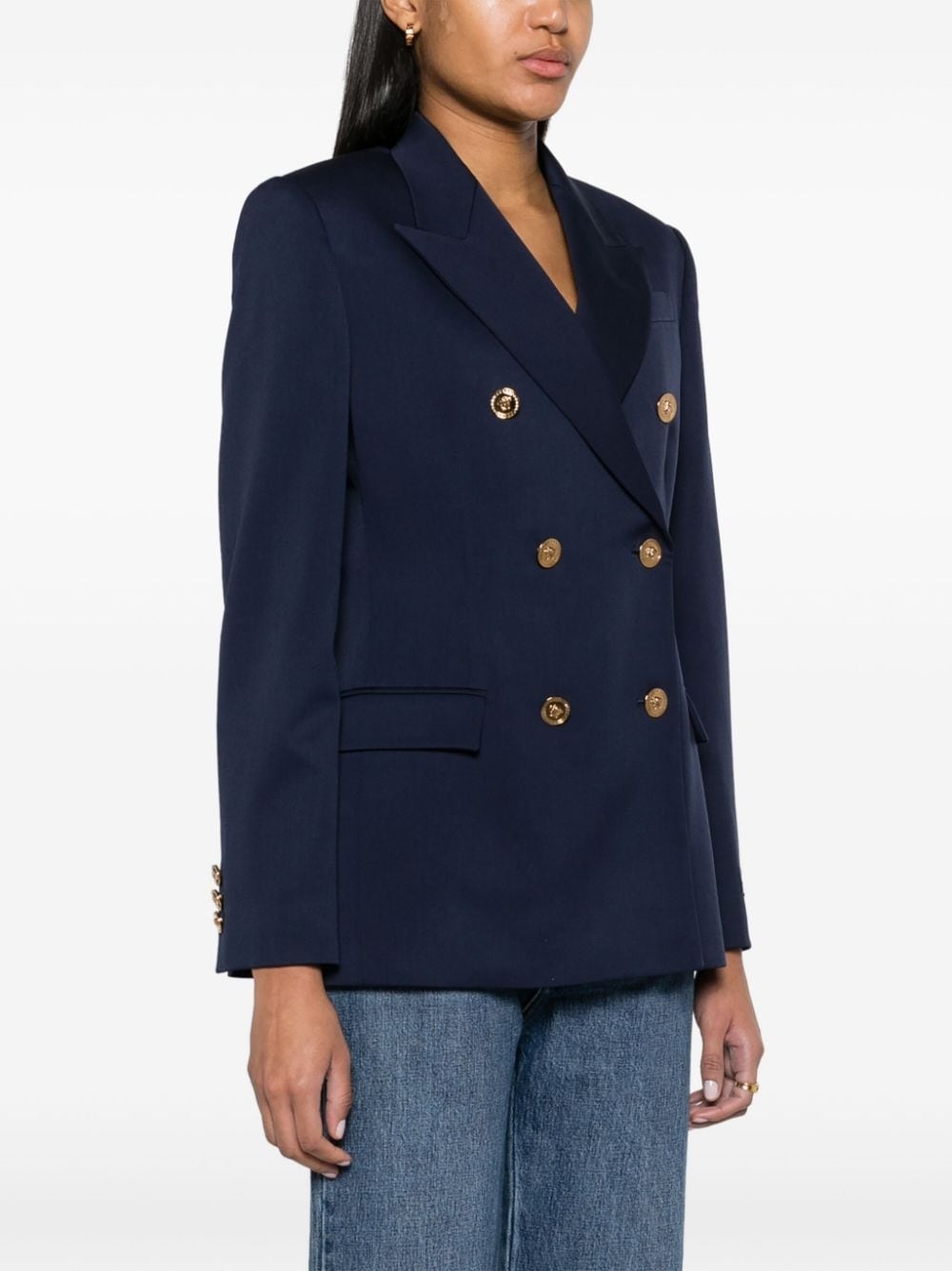 Medusa Head-buttons wool blazer - 3