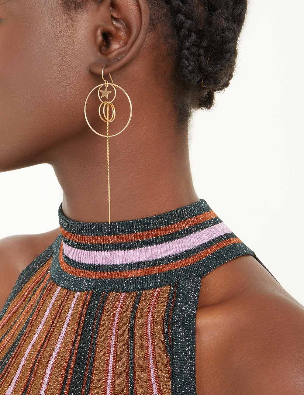 STAR AND CIRCLE EARRINGS - 2