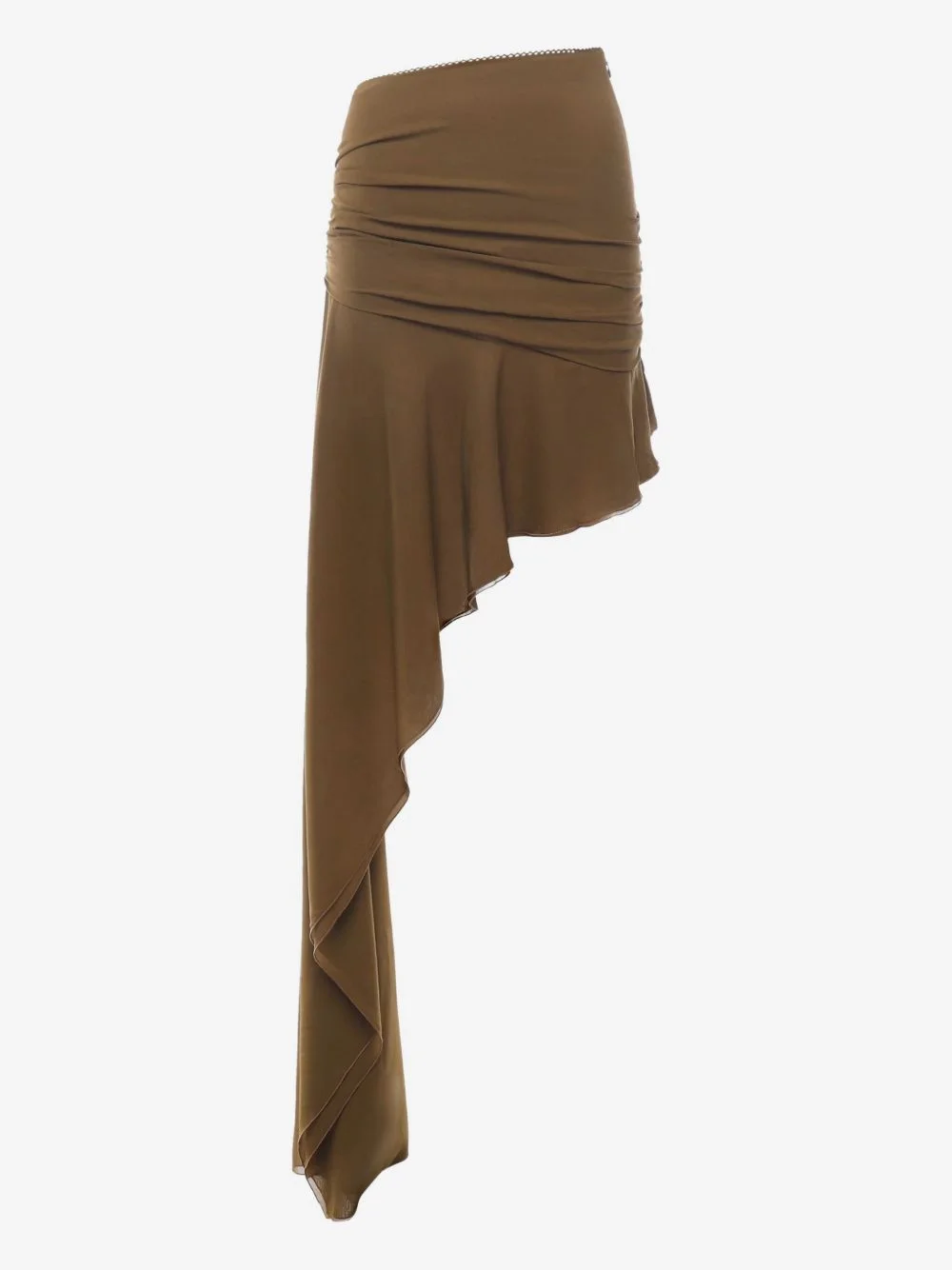 asymmetric draped skirt - 1