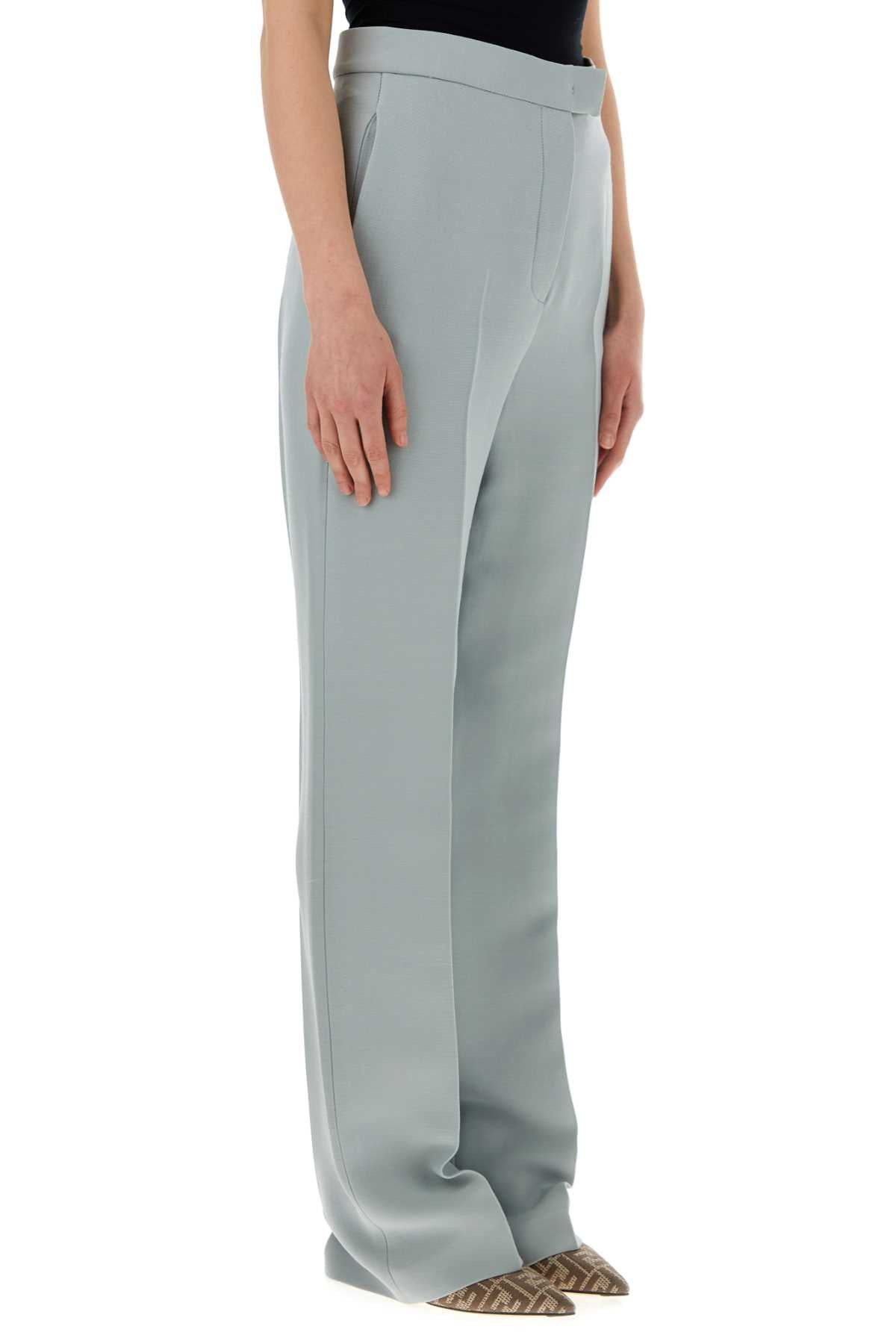 Fendi Women Powder Blue Wool Blend Pant - 3