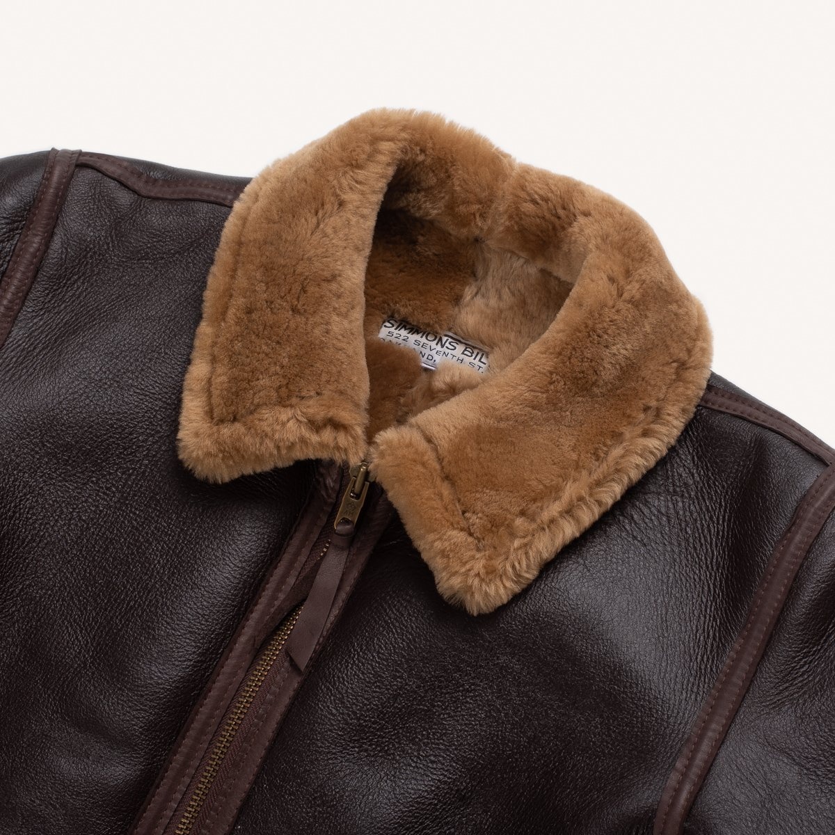 SS-B-6 Sonder Supplies x Simmons Bilt Seal Brown Modified B-6 Flight Jacket - 7