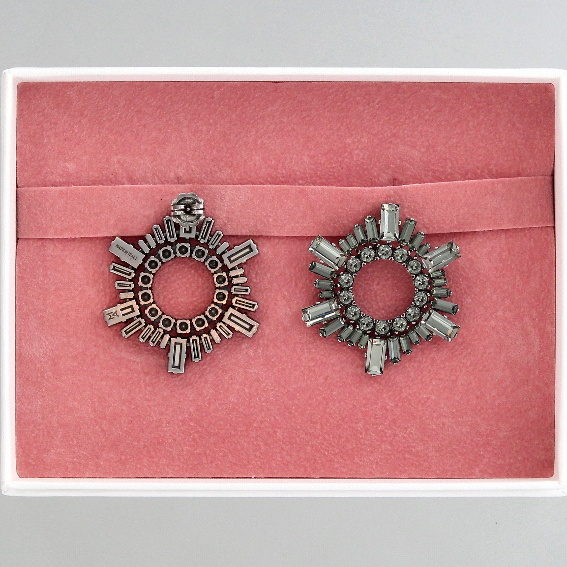 Amina Muaddi – Mini Begum Earrings Black - 3