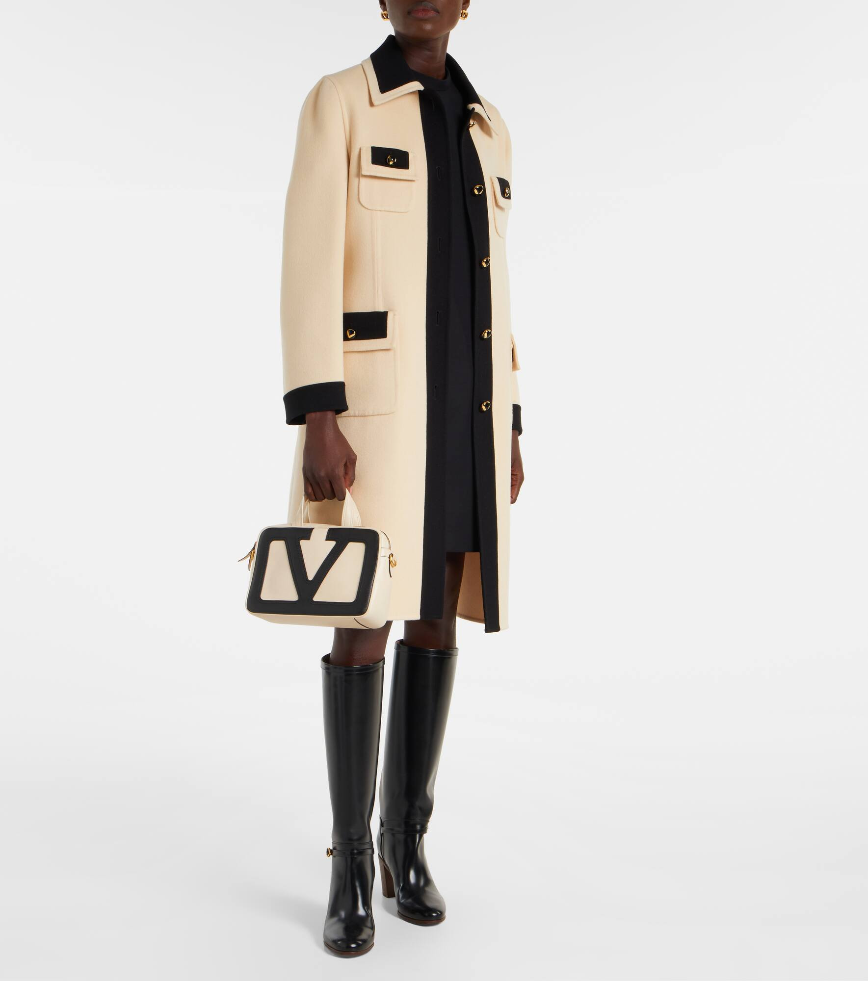 Belted wool and cashmere coat - 2