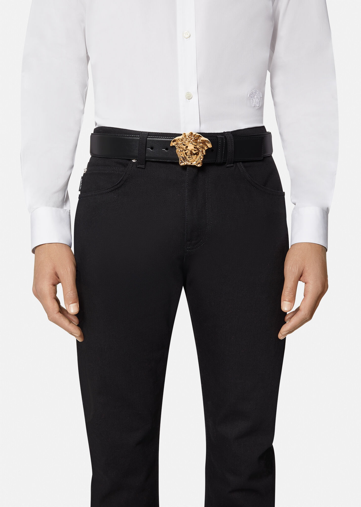 La Medusa Leather Belt 4 cm - 3