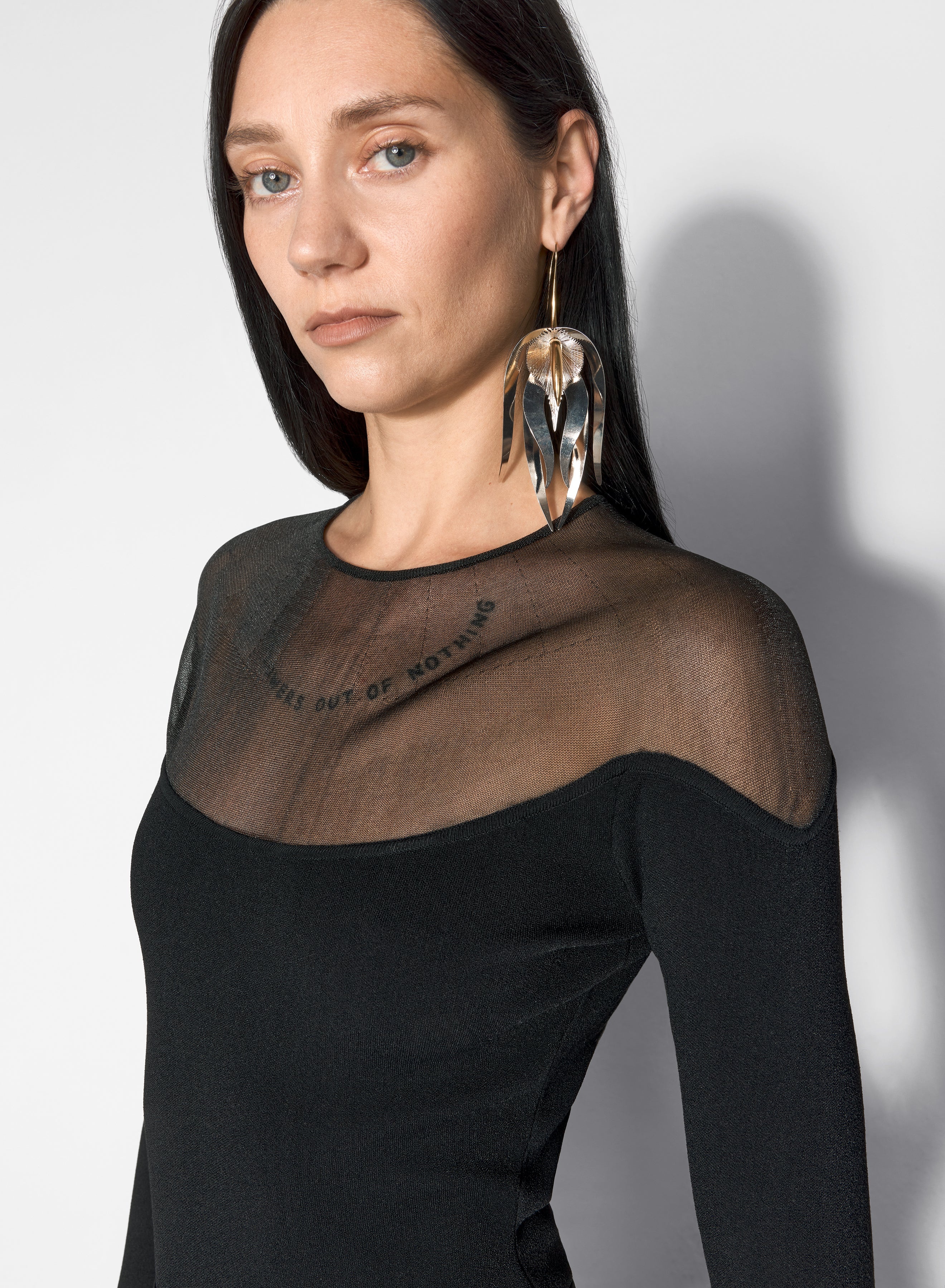 black illusion knit bodysuit - 3
