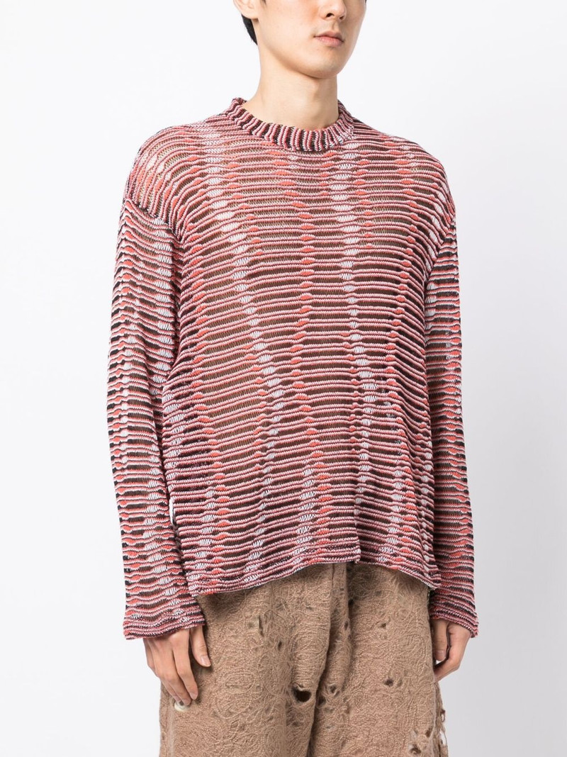 open-knit striped sweatshirt 3