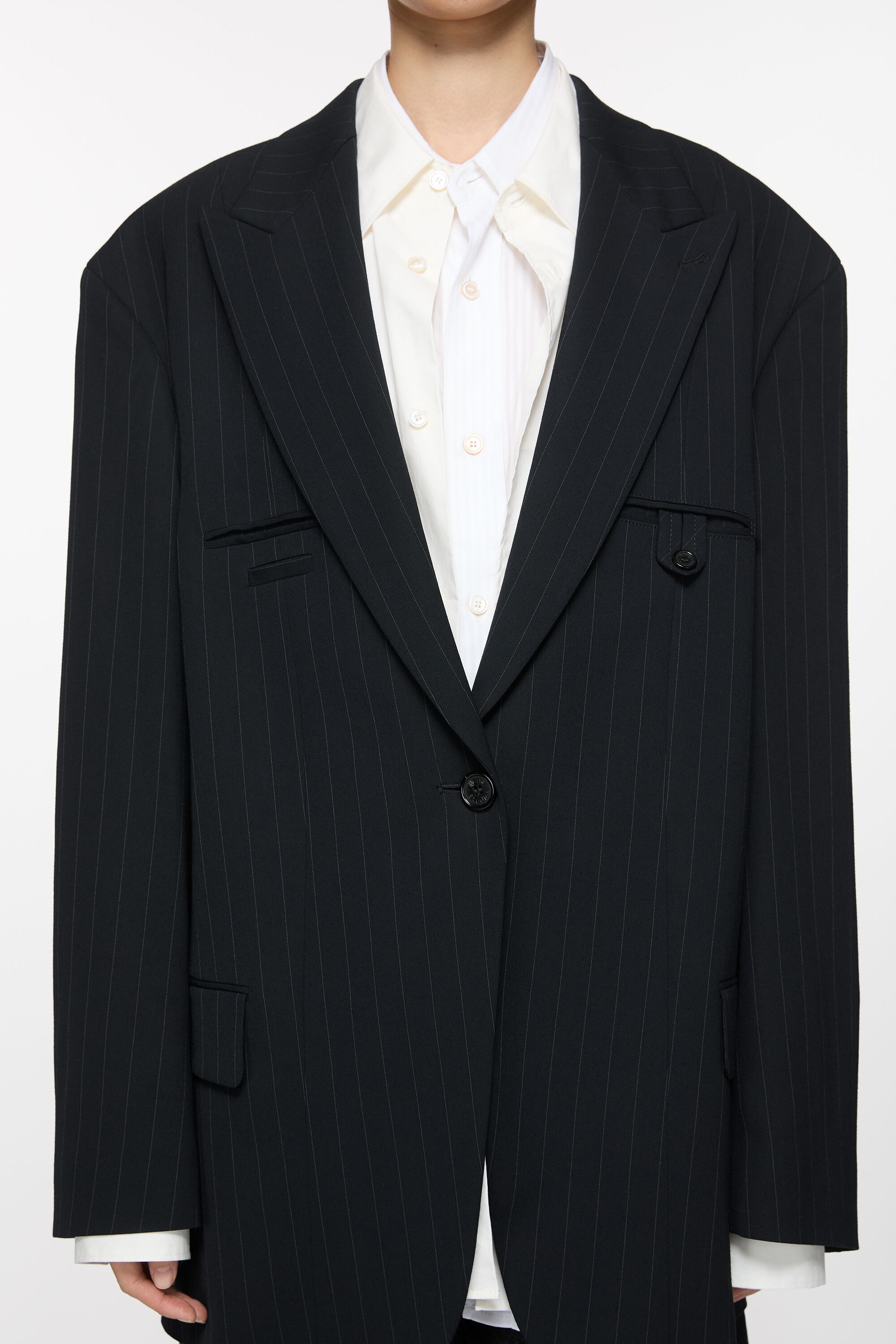 Single-breasted suit jacket - Navy blue - 6