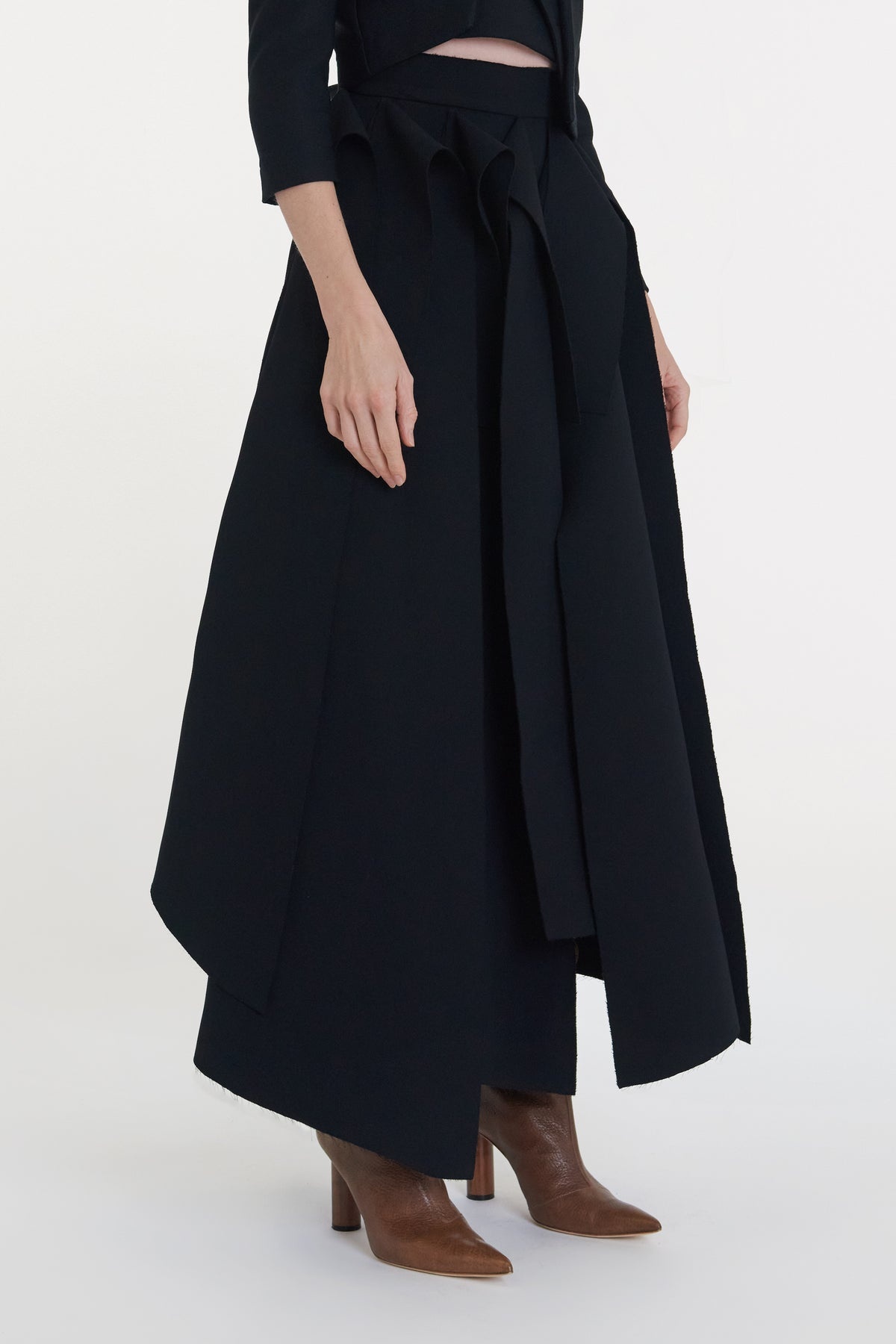 MULTIPLE ASYMMETRIC PANELS SKIRT BLACK - 6