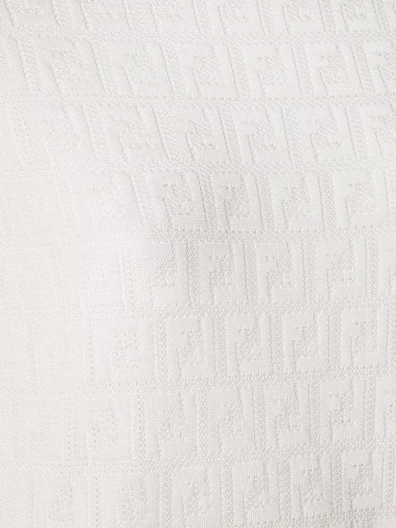 Fendi Cotton Blend Embroidered T-Shirt With All-Over Ff Logo - 3