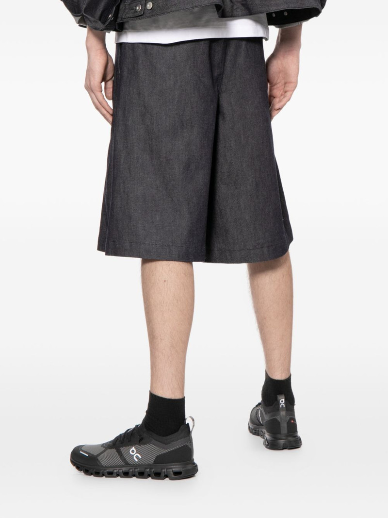 wide-leg denim shorts 5