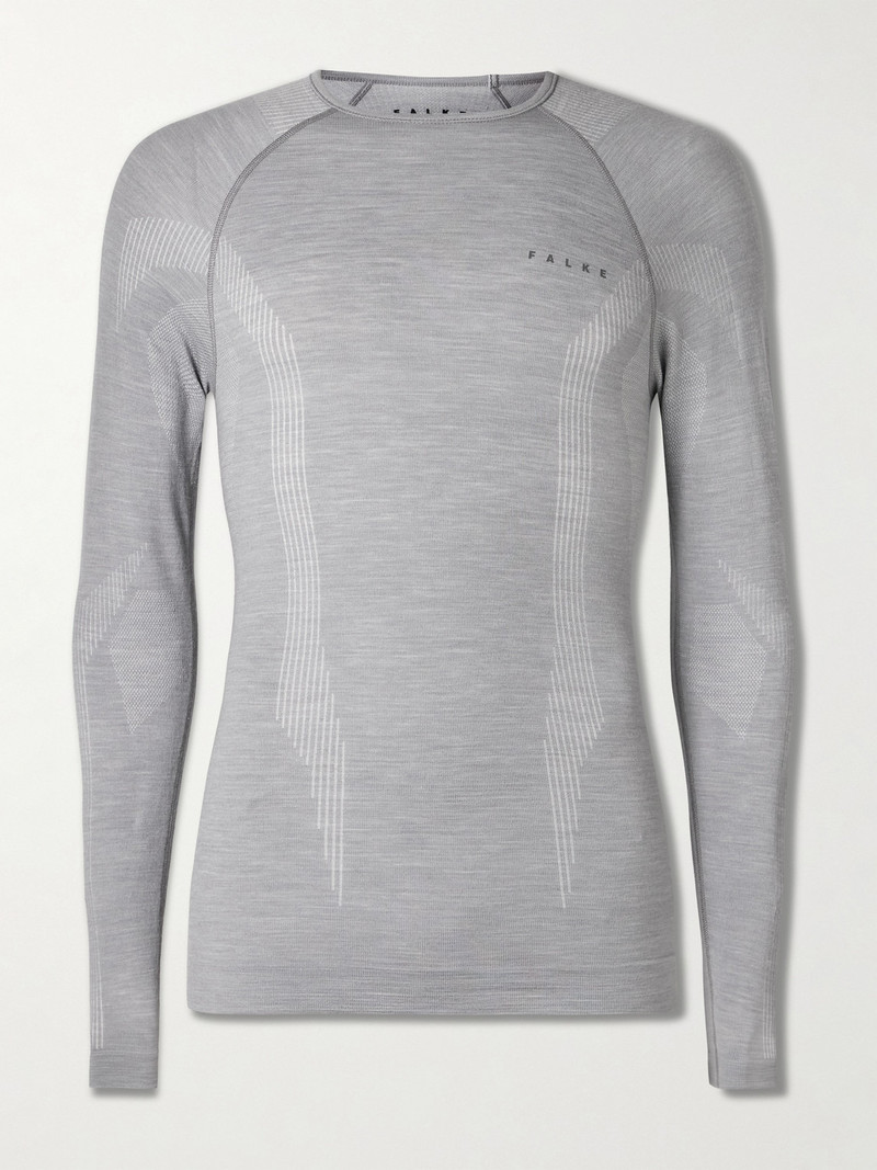Printed Virgin Wool-Blend Ski Base Layer 1