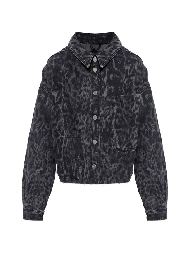 Nicky leopard-print denim jacket 1