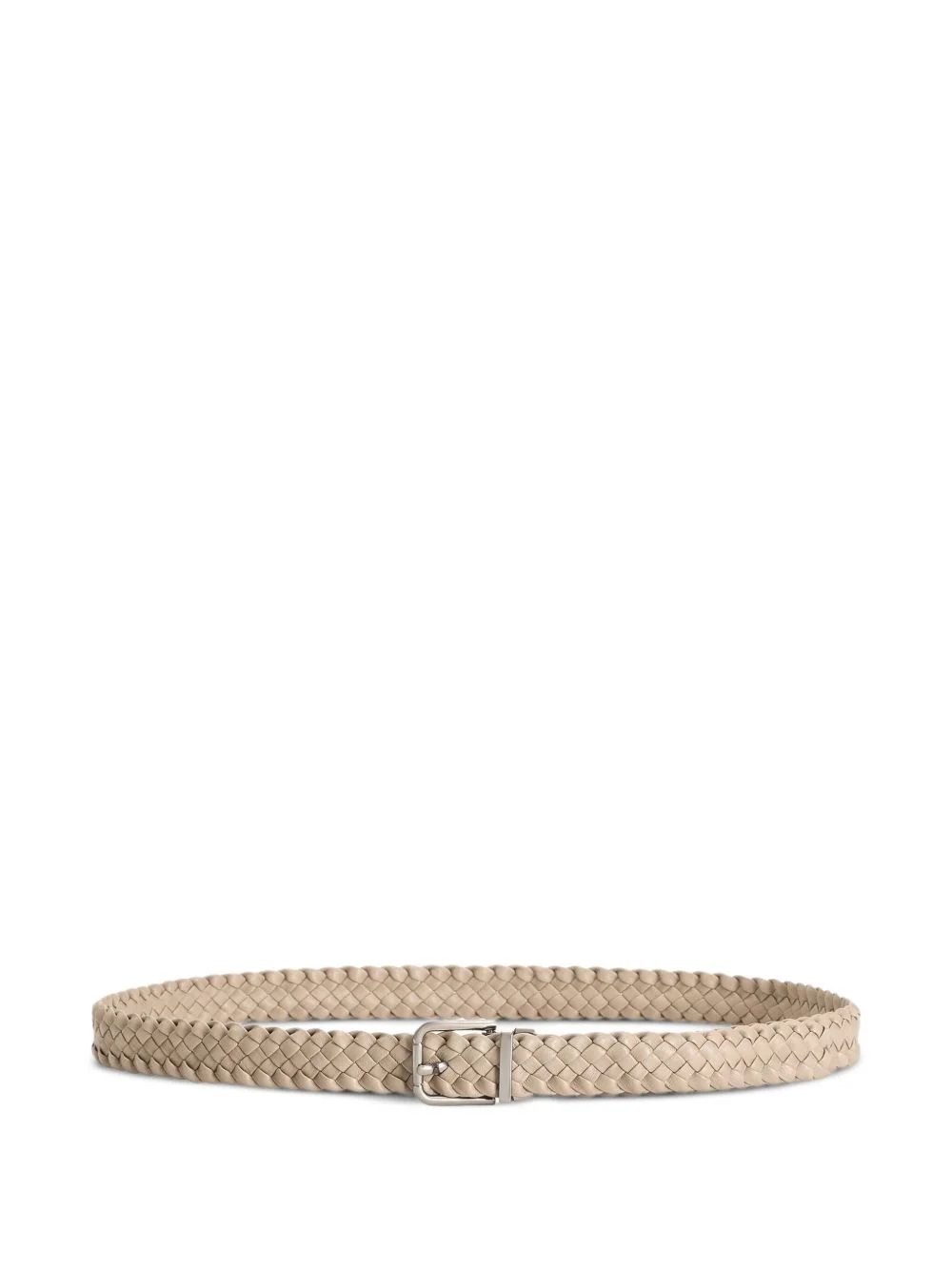 woven leather belt - 1