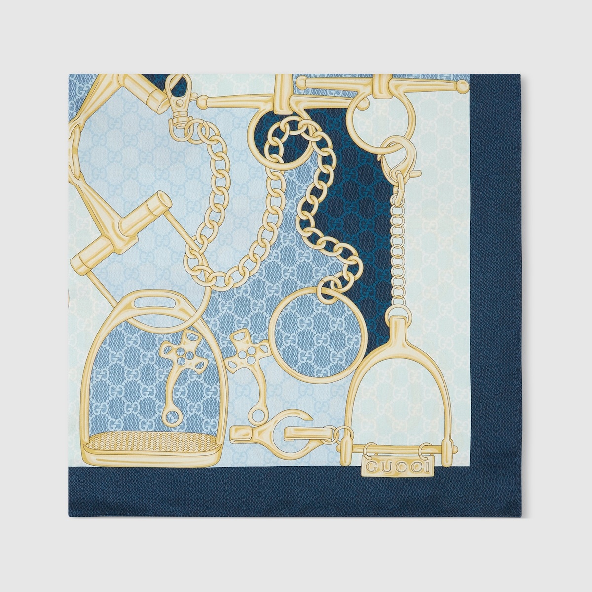 GG Horsebit silk scarf - 2