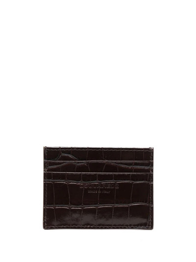 DSQUARED2 embossed croc-effect cardholder outlook