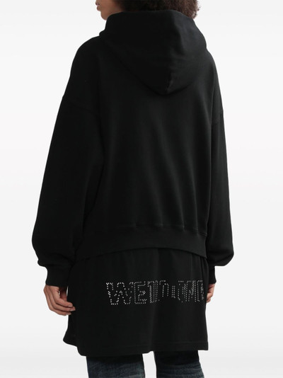 We11done logo-print zipped hoodie outlook